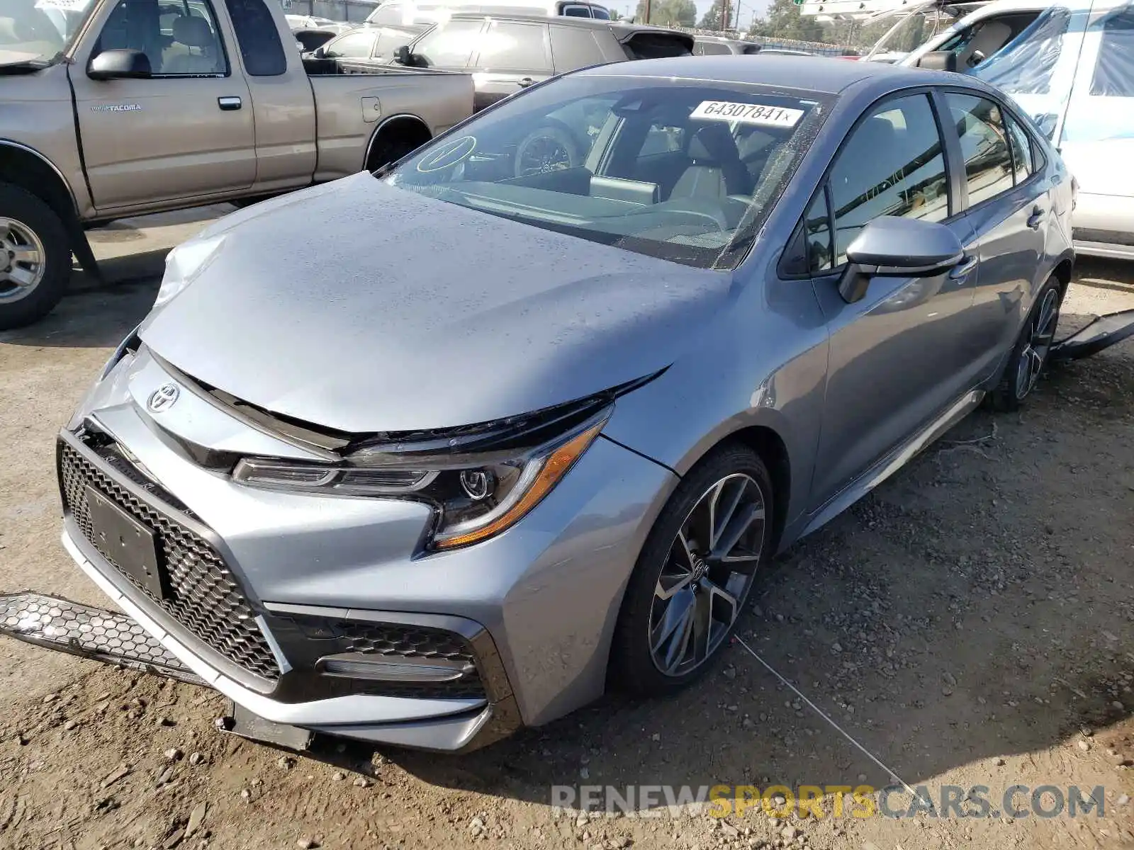 2 Photograph of a damaged car JTDS4MCE9MJ073587 TOYOTA COROLLA 2021