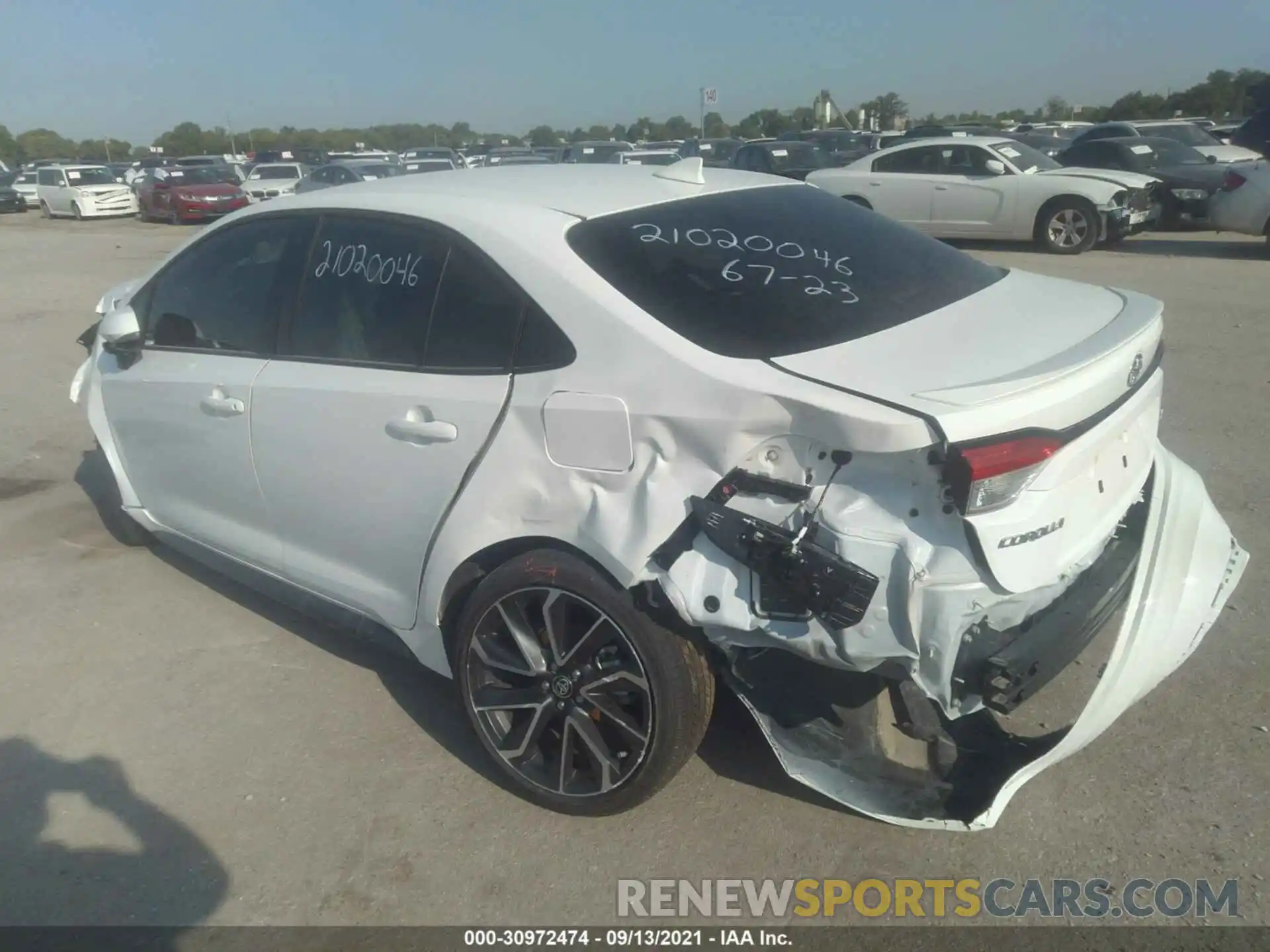 3 Photograph of a damaged car JTDS4MCE9MJ074044 TOYOTA COROLLA 2021