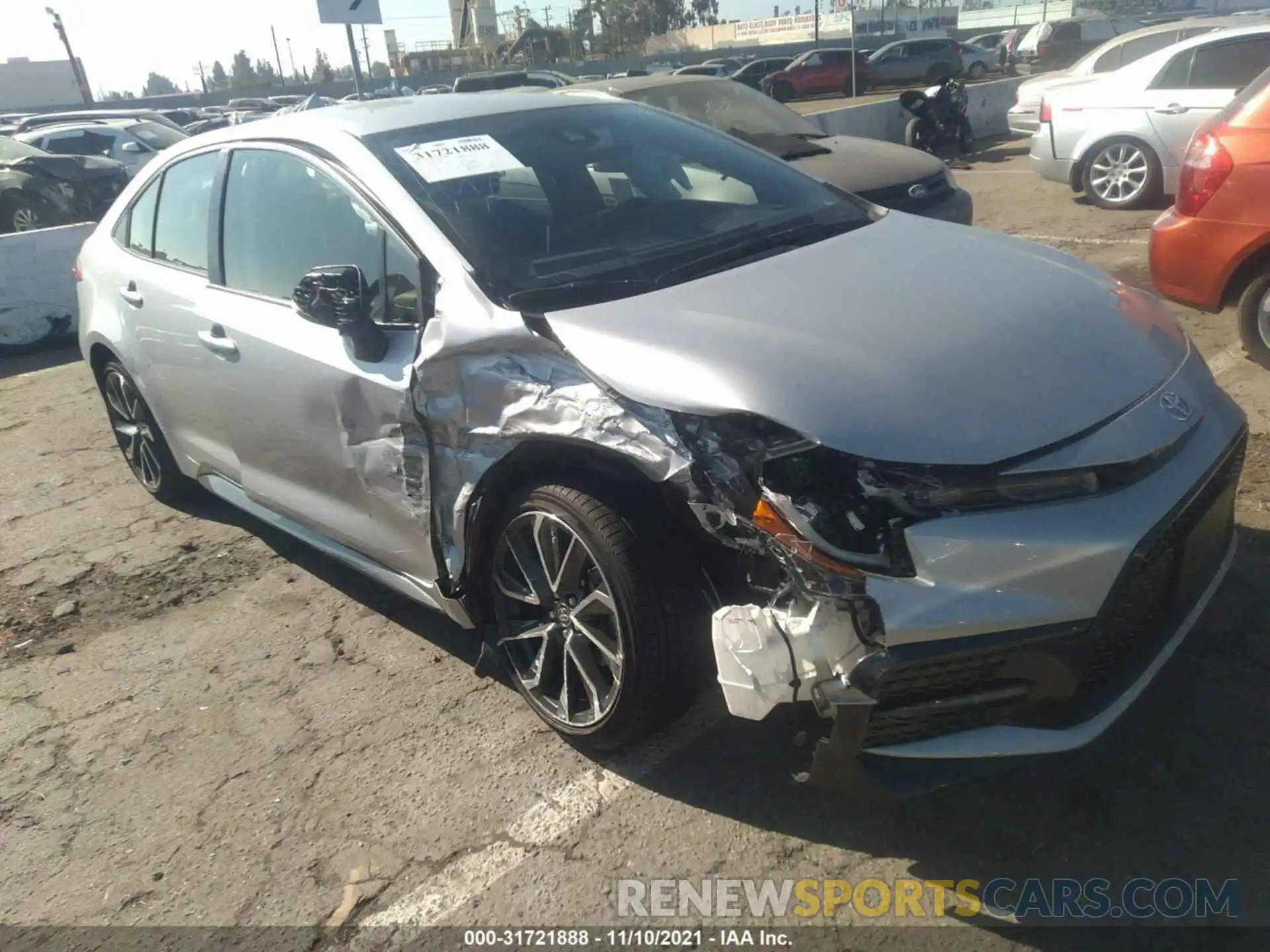 1 Photograph of a damaged car JTDS4MCE9MJ077882 TOYOTA COROLLA 2021