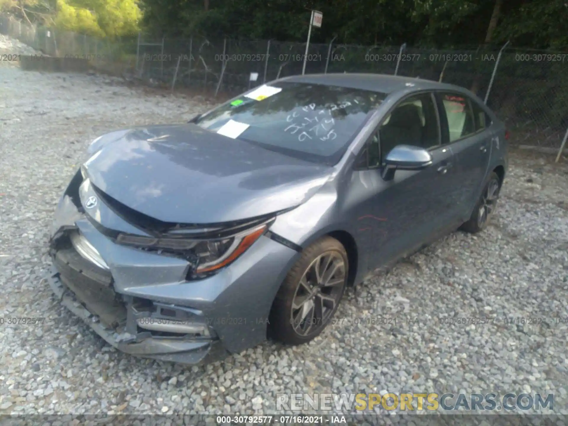 2 Photograph of a damaged car JTDS4MCE9MJ079714 TOYOTA COROLLA 2021