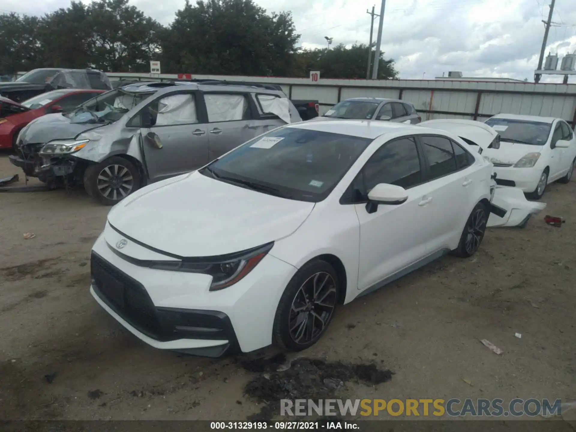 2 Photograph of a damaged car JTDS4MCEXMJ056619 TOYOTA COROLLA 2021