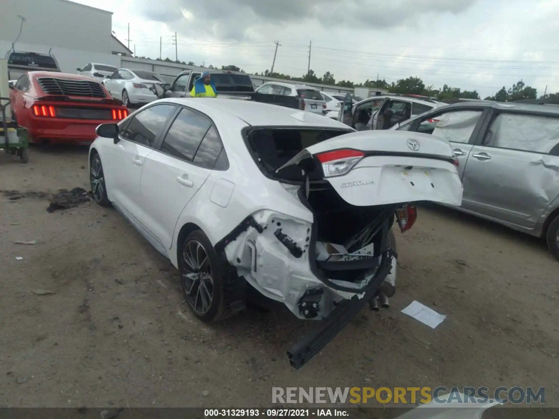 3 Photograph of a damaged car JTDS4MCEXMJ056619 TOYOTA COROLLA 2021