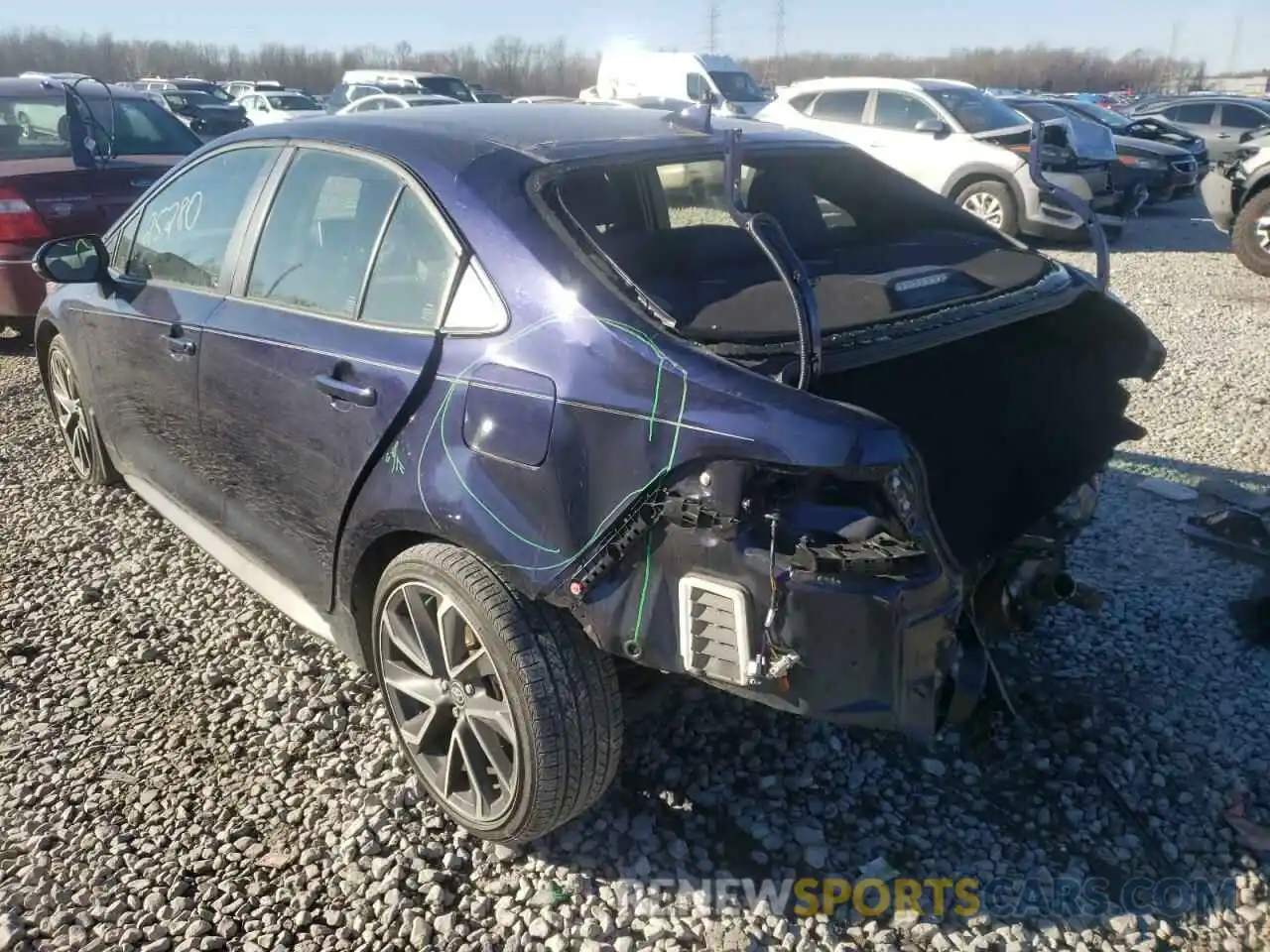 3 Photograph of a damaged car JTDS4MCEXMJ057950 TOYOTA COROLLA 2021