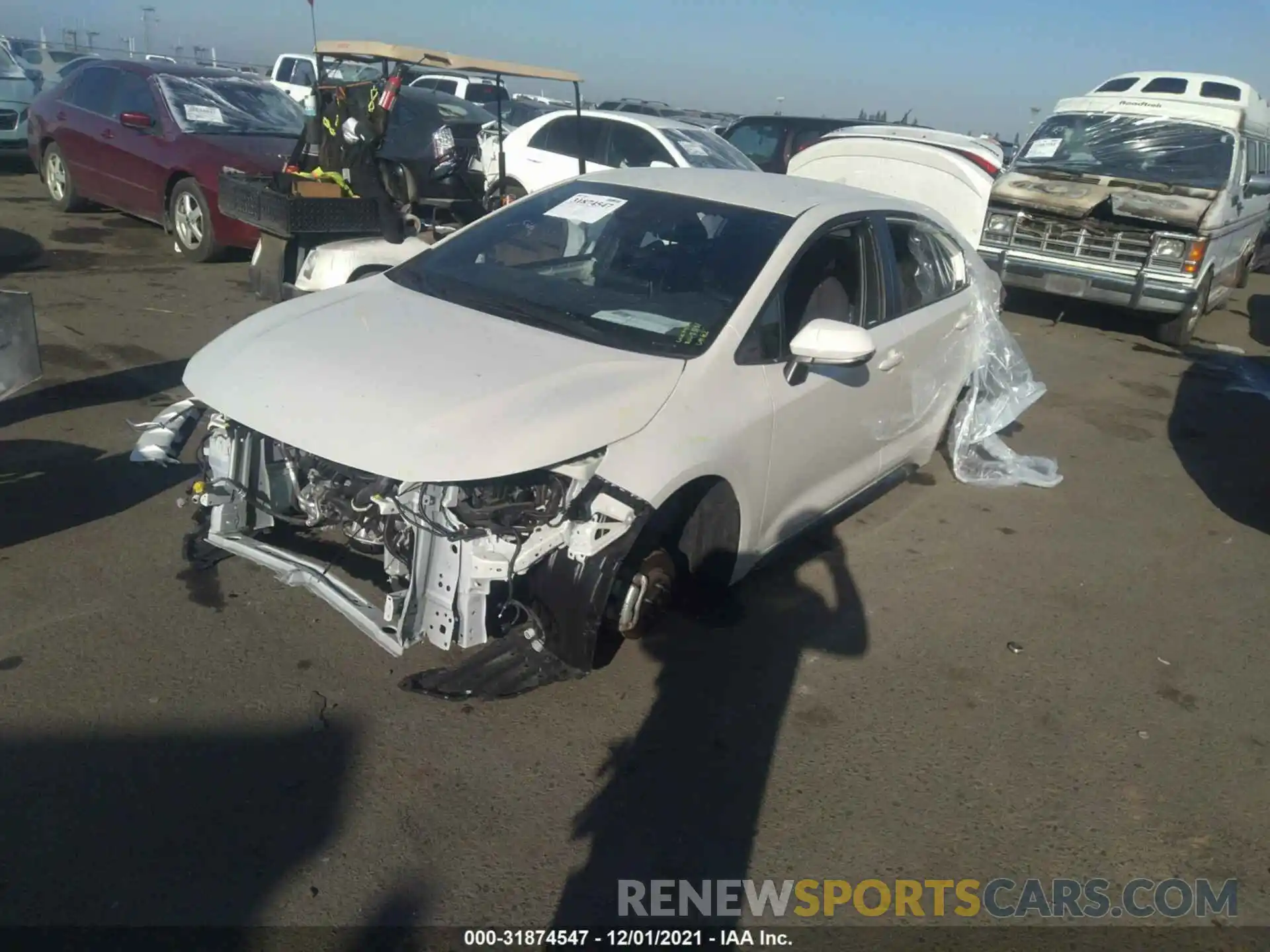 2 Photograph of a damaged car JTDS4MCEXMJ063134 TOYOTA COROLLA 2021