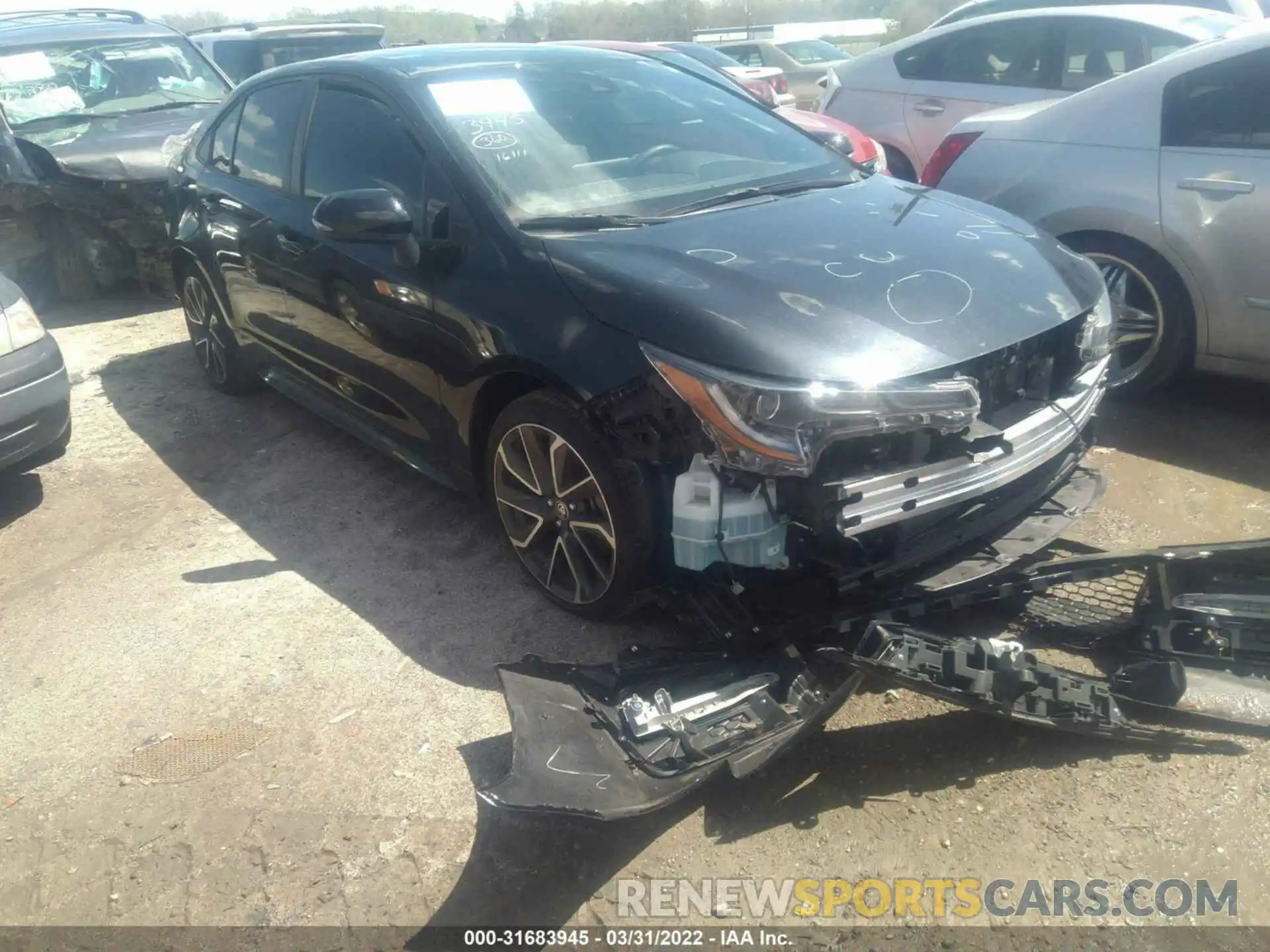 1 Photograph of a damaged car JTDS4MCEXMJ064784 TOYOTA COROLLA 2021