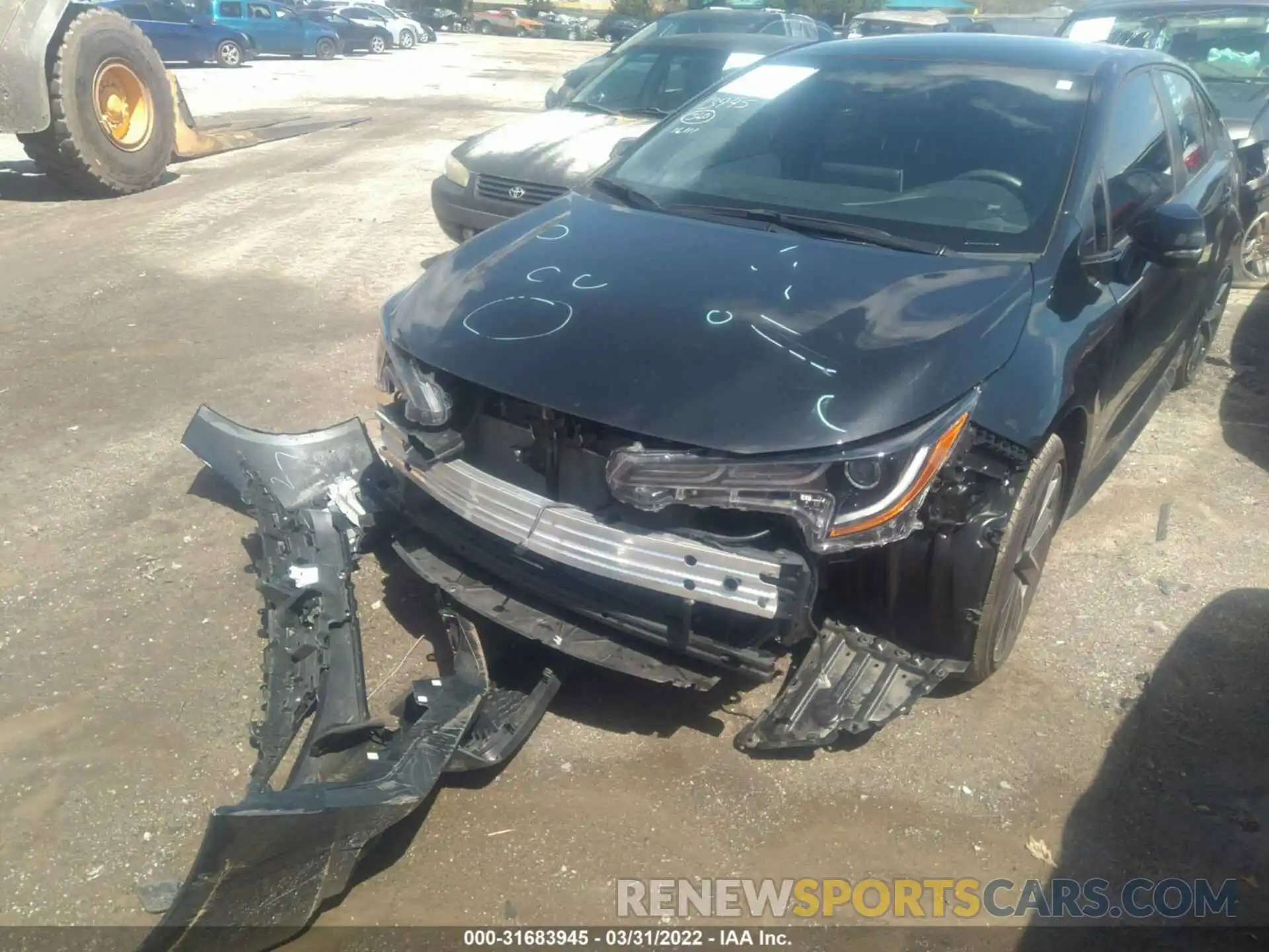 2 Photograph of a damaged car JTDS4MCEXMJ064784 TOYOTA COROLLA 2021