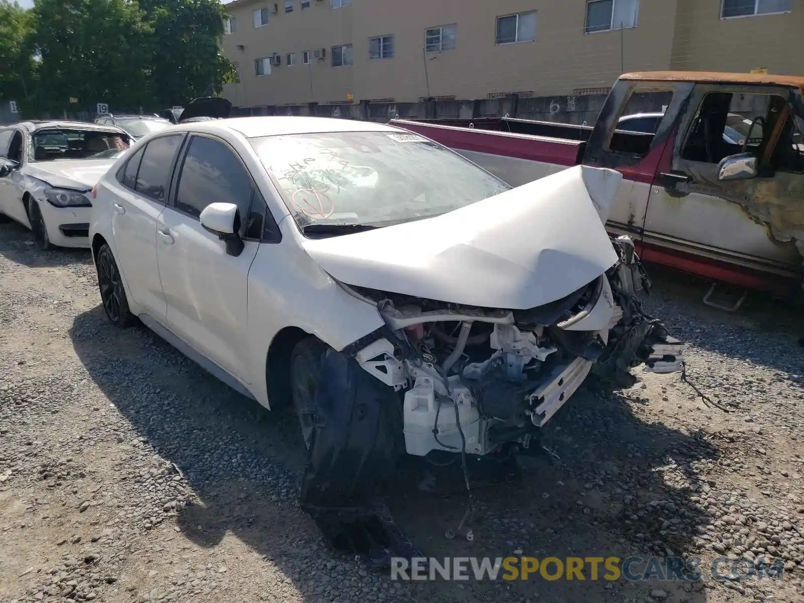 1 Photograph of a damaged car JTDS4MCEXMJ072450 TOYOTA COROLLA 2021