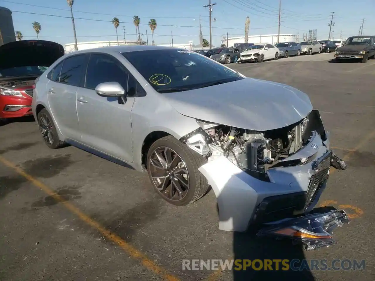 1 Photograph of a damaged car JTDS4MCEXMJ076336 TOYOTA COROLLA 2021