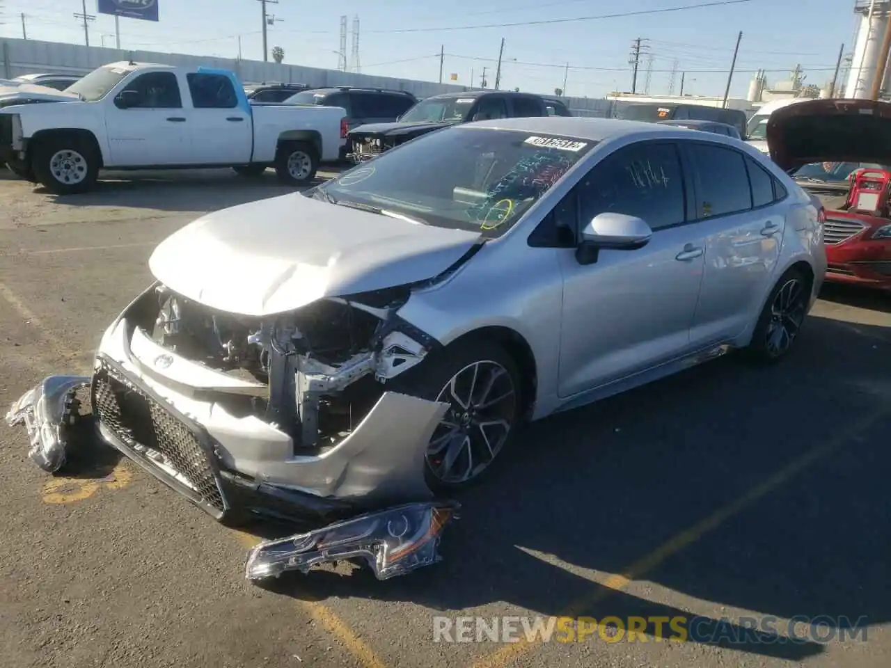 2 Photograph of a damaged car JTDS4MCEXMJ076336 TOYOTA COROLLA 2021