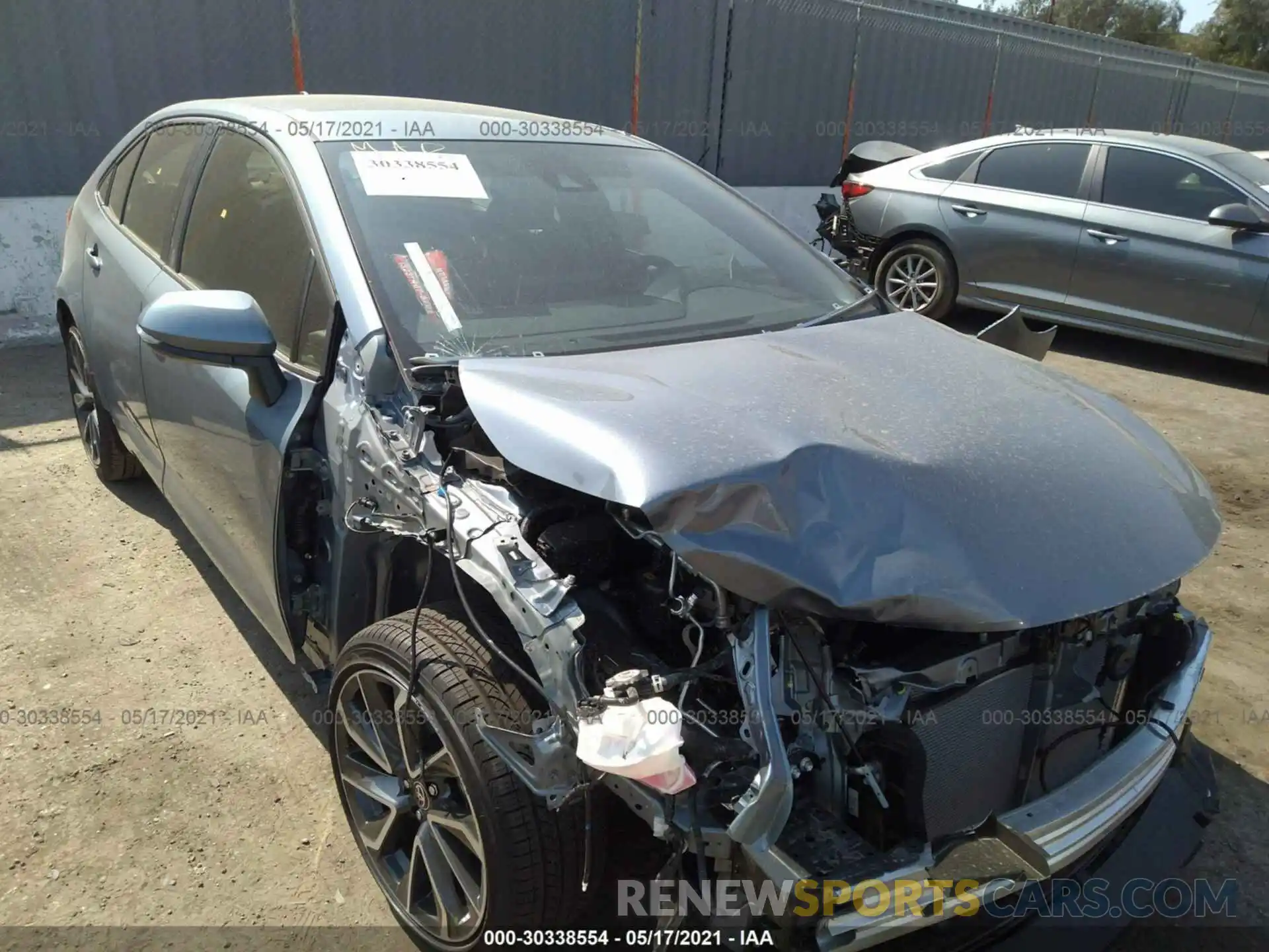 1 Photograph of a damaged car JTDS4MCEXMJ076465 TOYOTA COROLLA 2021