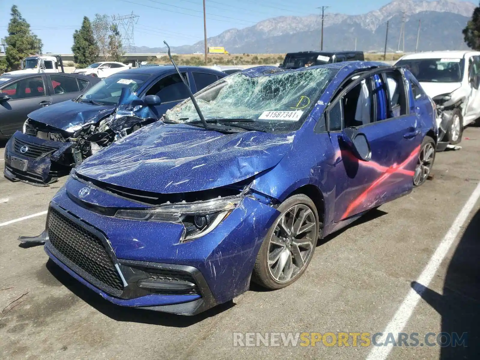 2 Photograph of a damaged car JTDT4MCE0MJ069884 TOYOTA COROLLA 2021