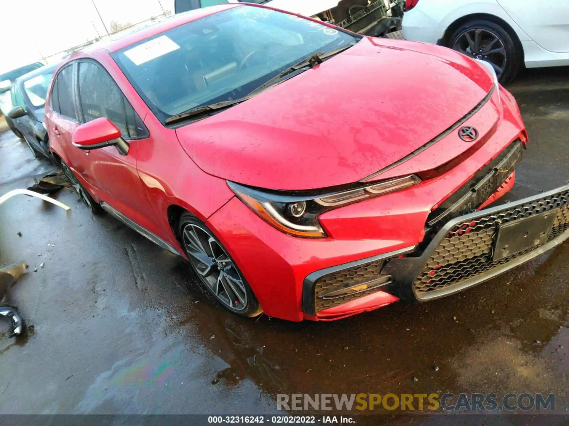 1 Photograph of a damaged car JTDT4MCE1MJ057887 TOYOTA COROLLA 2021