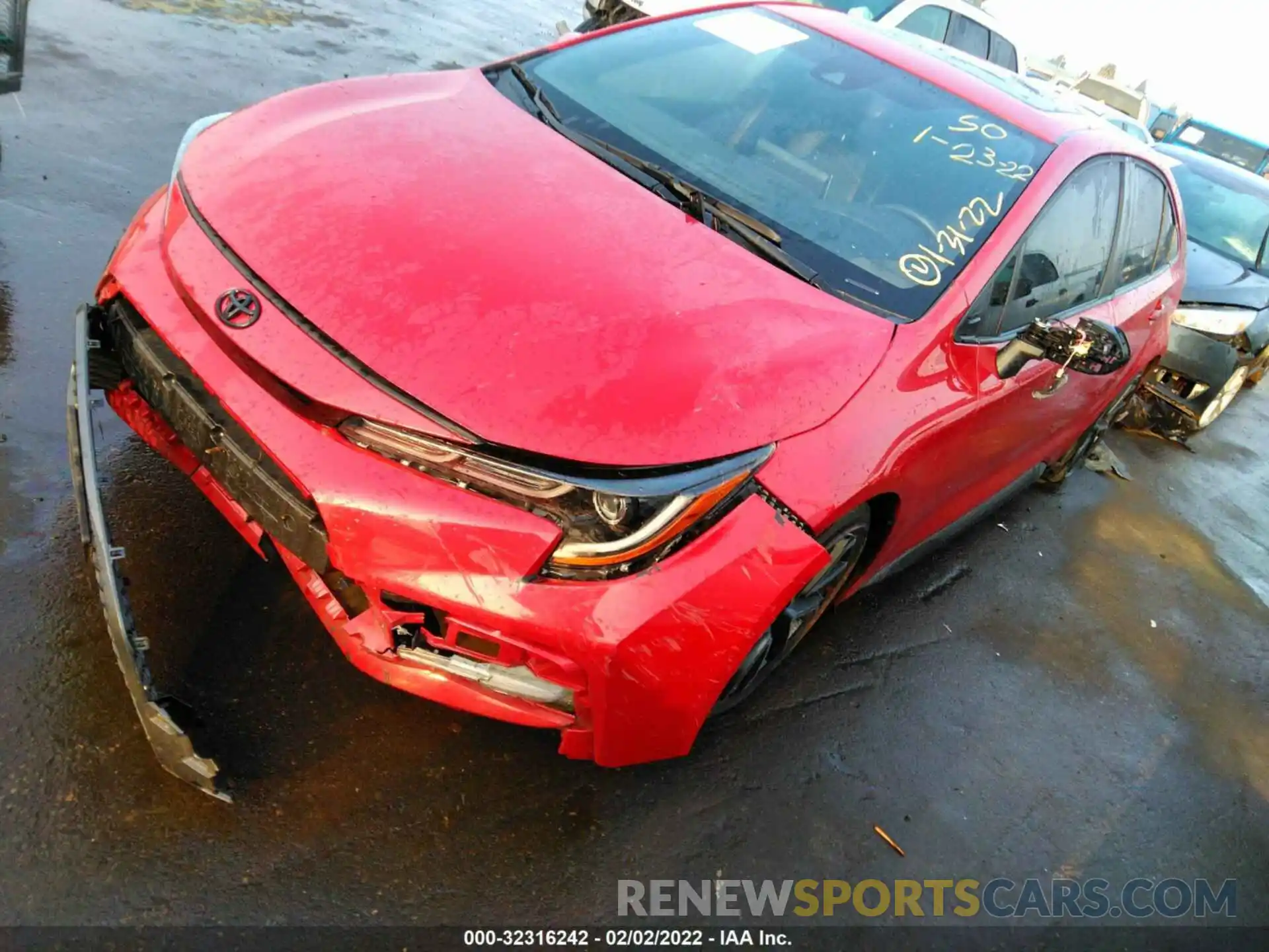 2 Photograph of a damaged car JTDT4MCE1MJ057887 TOYOTA COROLLA 2021