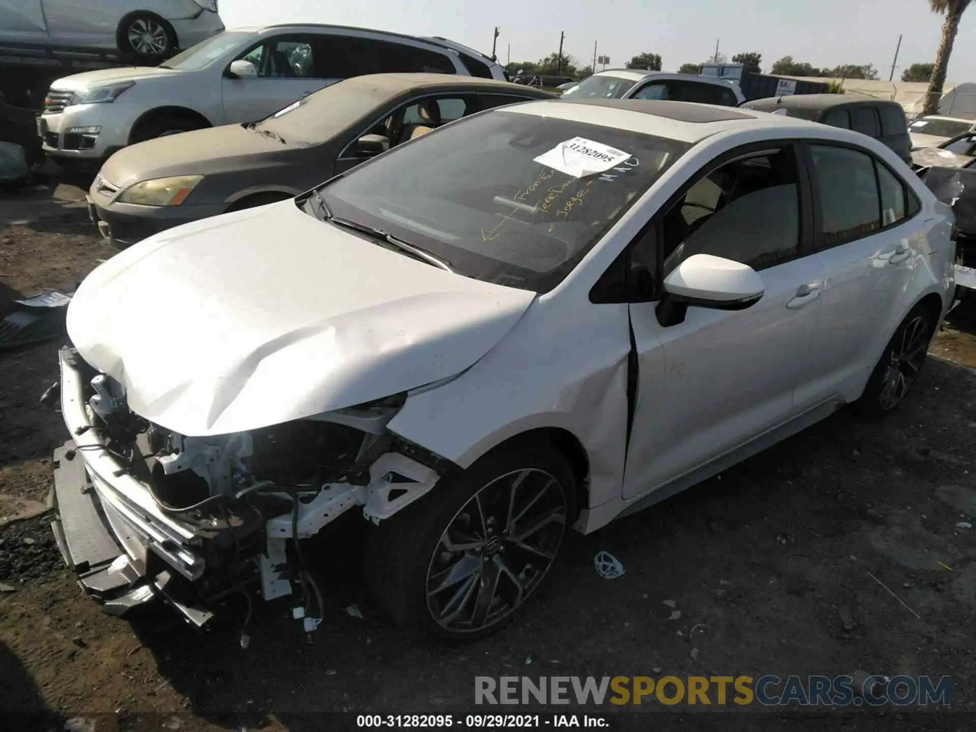 2 Photograph of a damaged car JTDT4MCE4MJ064557 TOYOTA COROLLA 2021