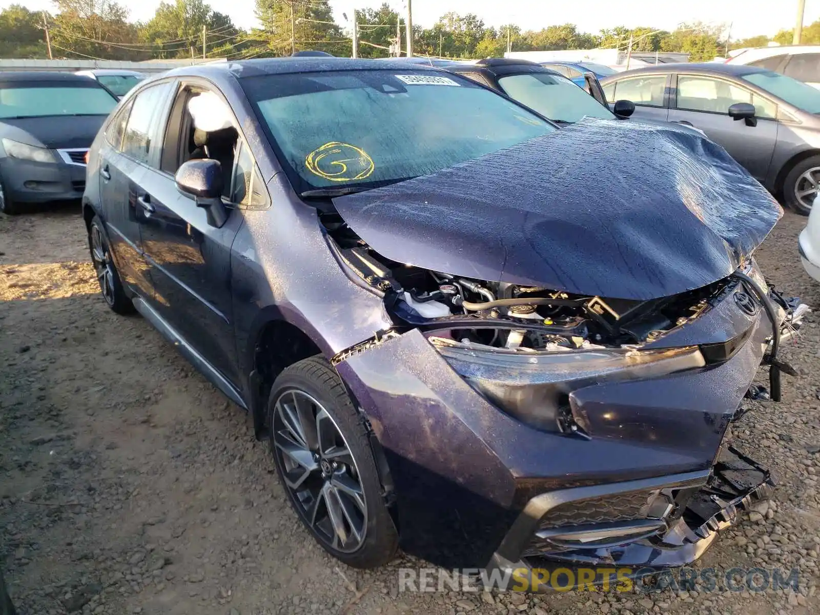 1 Photograph of a damaged car JTDT4MCE5MJ063465 TOYOTA COROLLA 2021