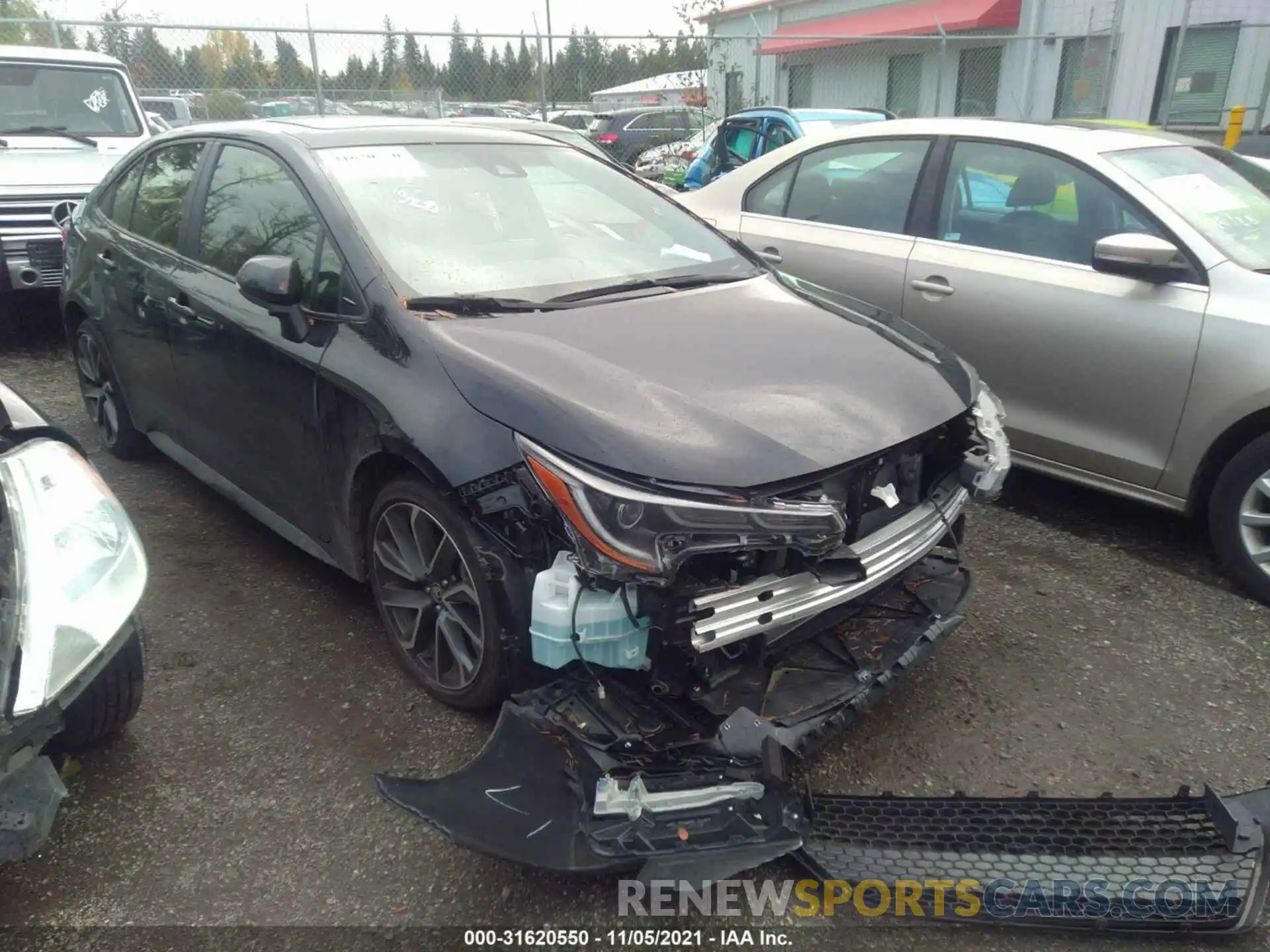 1 Photograph of a damaged car JTDT4MCE5MJ064616 TOYOTA COROLLA 2021