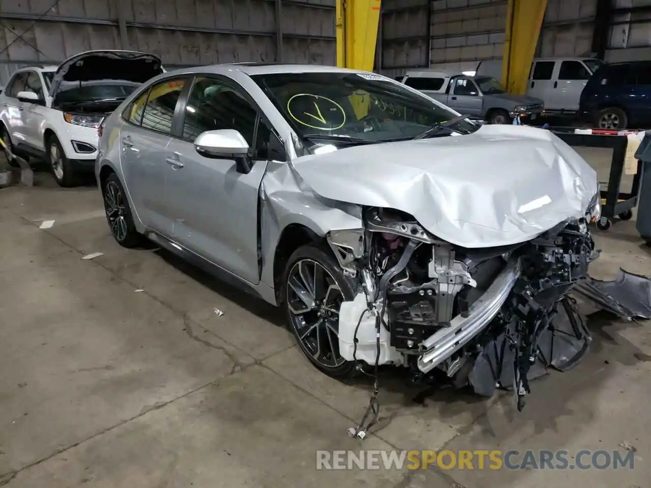 1 Photograph of a damaged car JTDT4MCE5MJ067161 TOYOTA COROLLA 2021