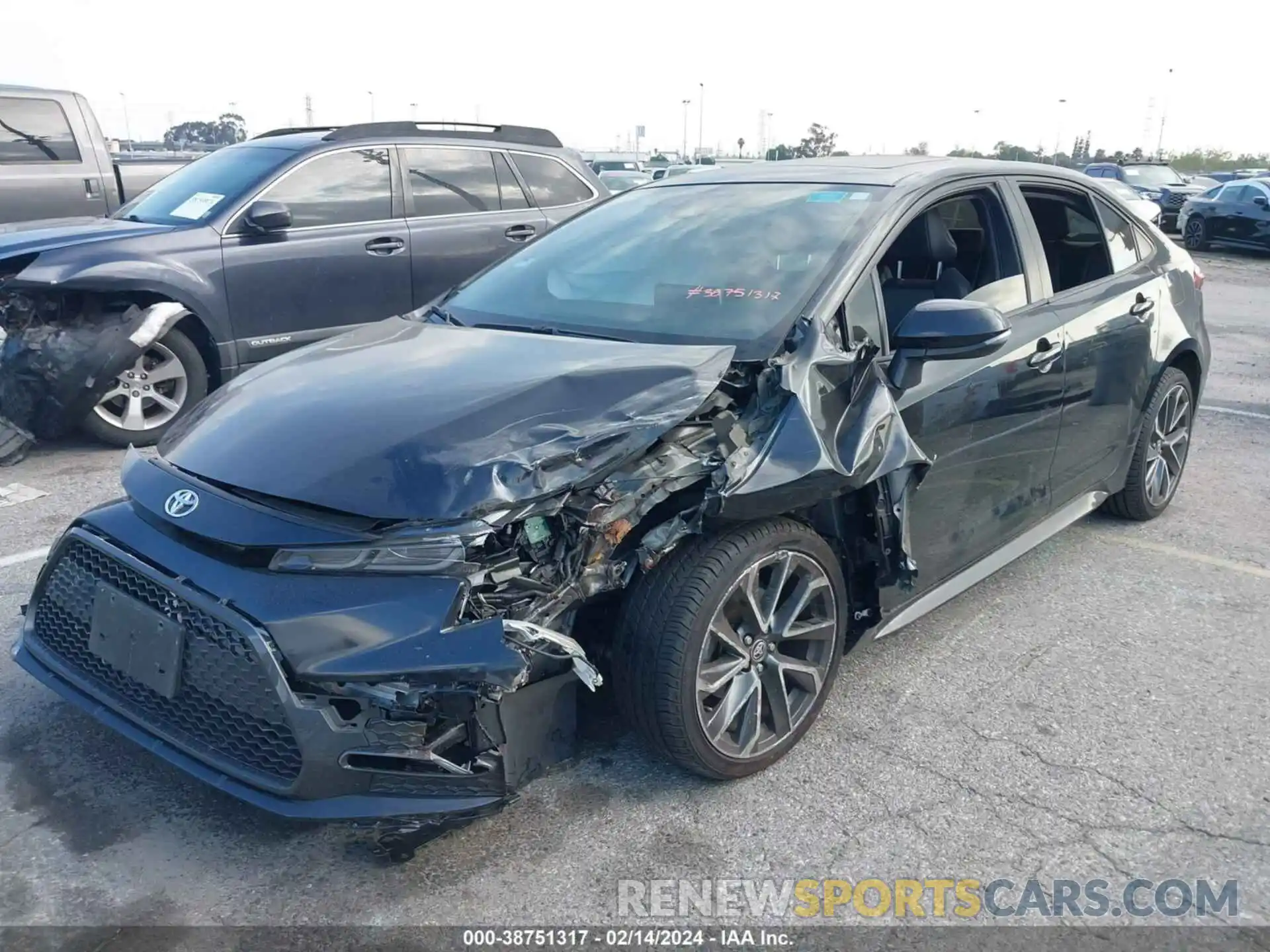 2 Photograph of a damaged car JTDT4MCE6MJ057836 TOYOTA COROLLA 2021