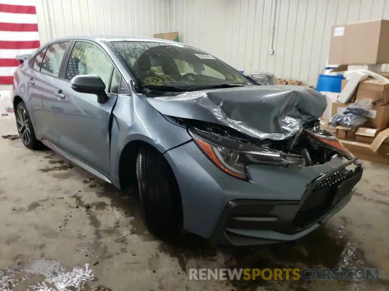 1 Photograph of a damaged car JTDT4MCE6MJ064687 TOYOTA COROLLA 2021