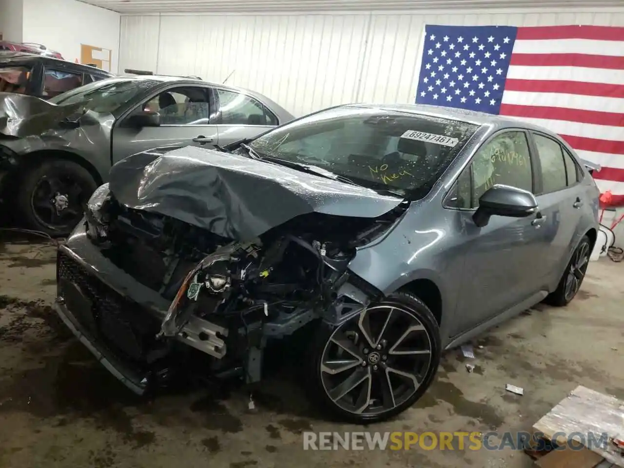 2 Photograph of a damaged car JTDT4MCE6MJ064687 TOYOTA COROLLA 2021