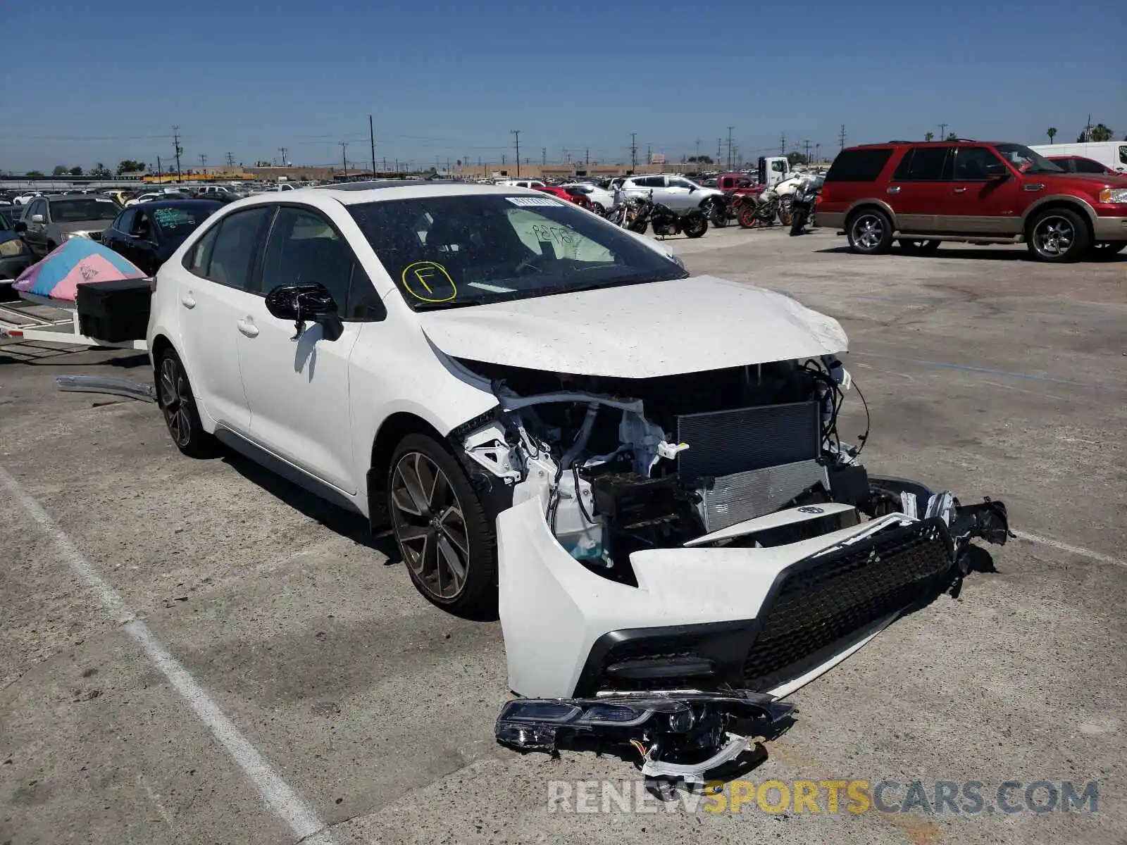 1 Photograph of a damaged car JTDT4MCE6MJ065239 TOYOTA COROLLA 2021