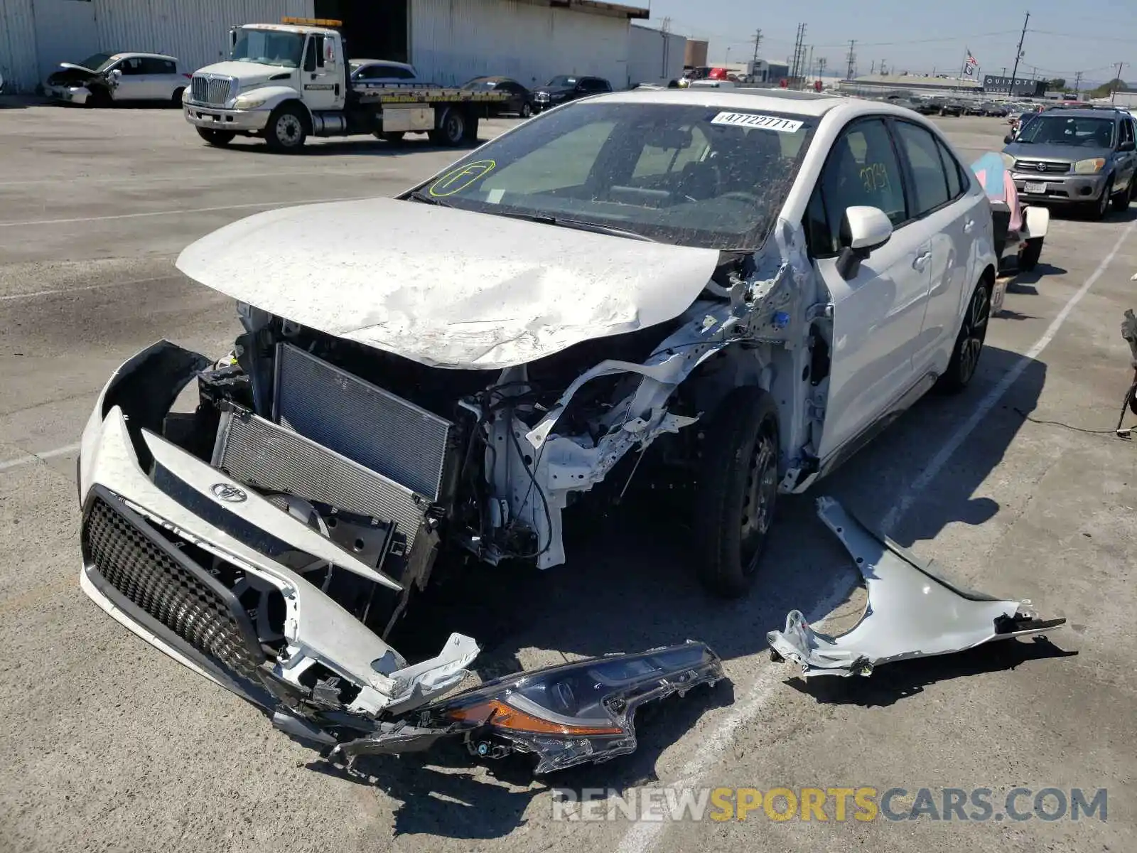 2 Photograph of a damaged car JTDT4MCE6MJ065239 TOYOTA COROLLA 2021