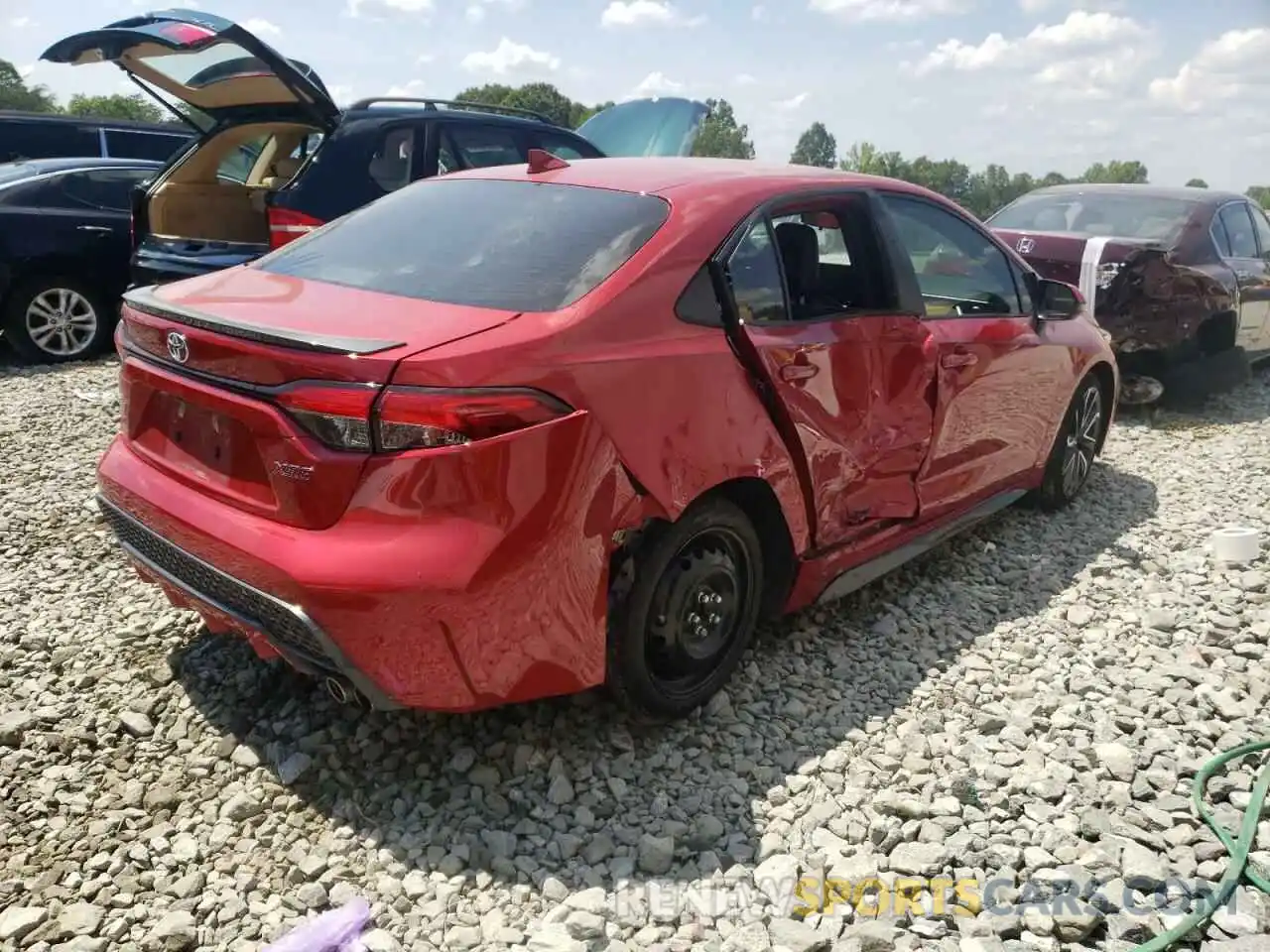 4 Photograph of a damaged car JTDT4MCE8MJ068899 TOYOTA COROLLA 2021