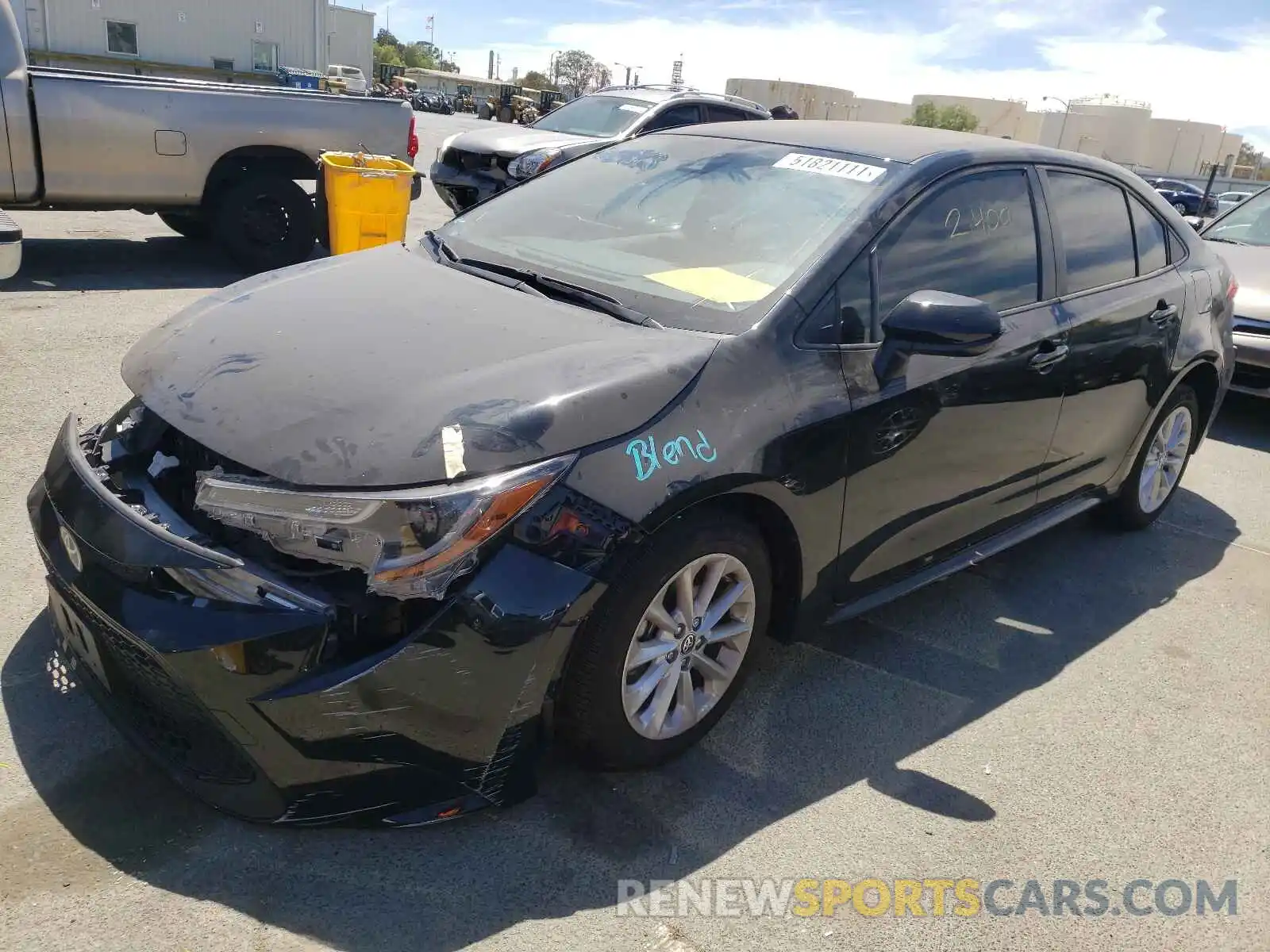 2 Photograph of a damaged car JTDVPMAE0MJ129892 TOYOTA COROLLA 2021