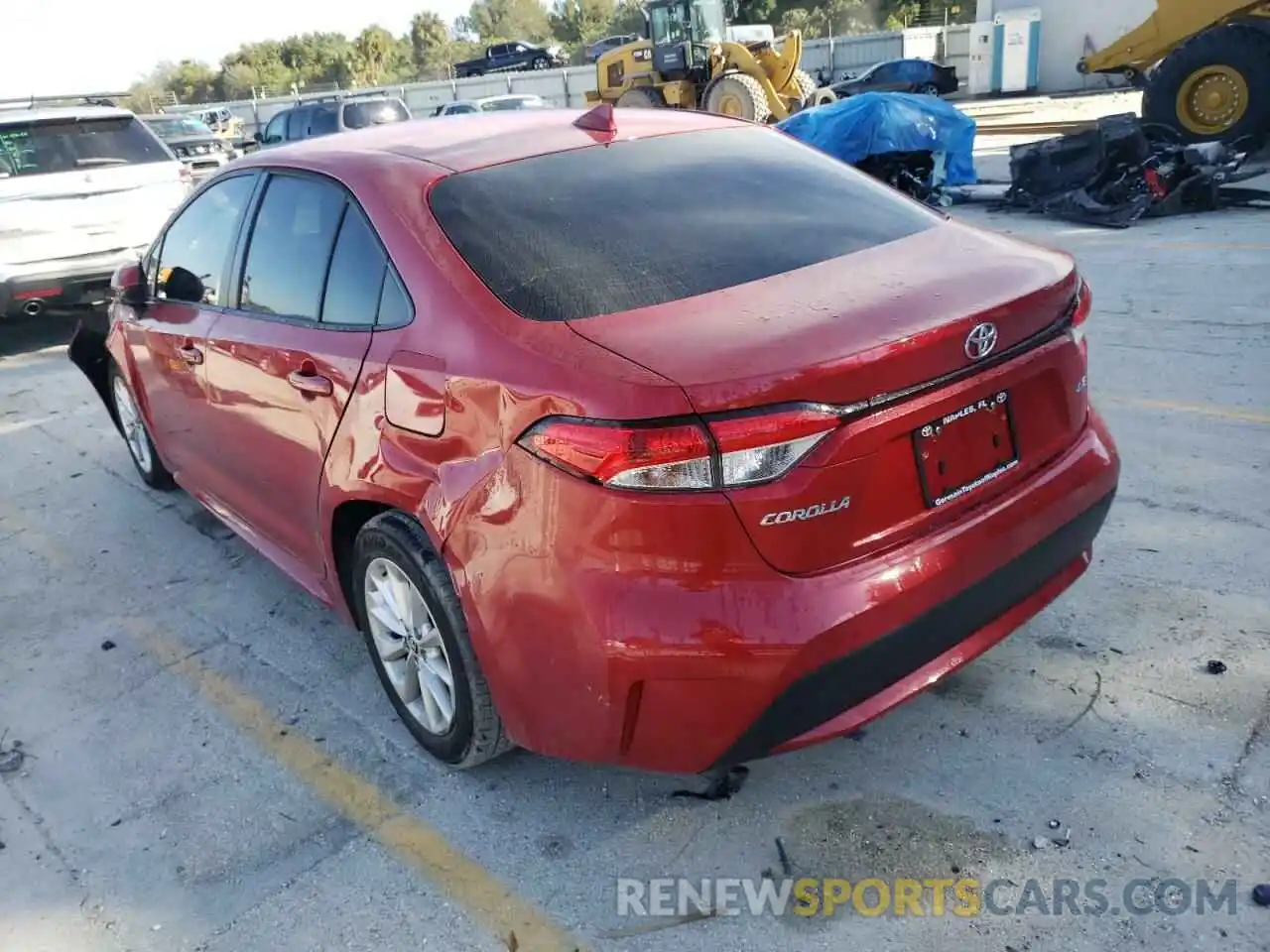 3 Photograph of a damaged car JTDVPMAE1MJ122837 TOYOTA COROLLA 2021