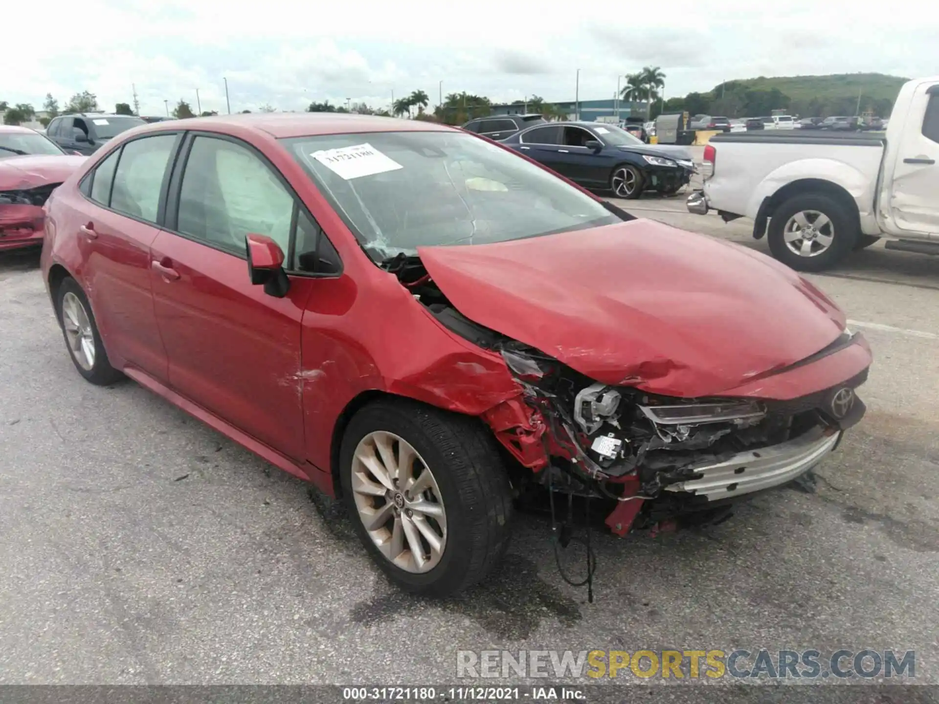 1 Photograph of a damaged car JTDVPMAE1MJ135944 TOYOTA COROLLA 2021