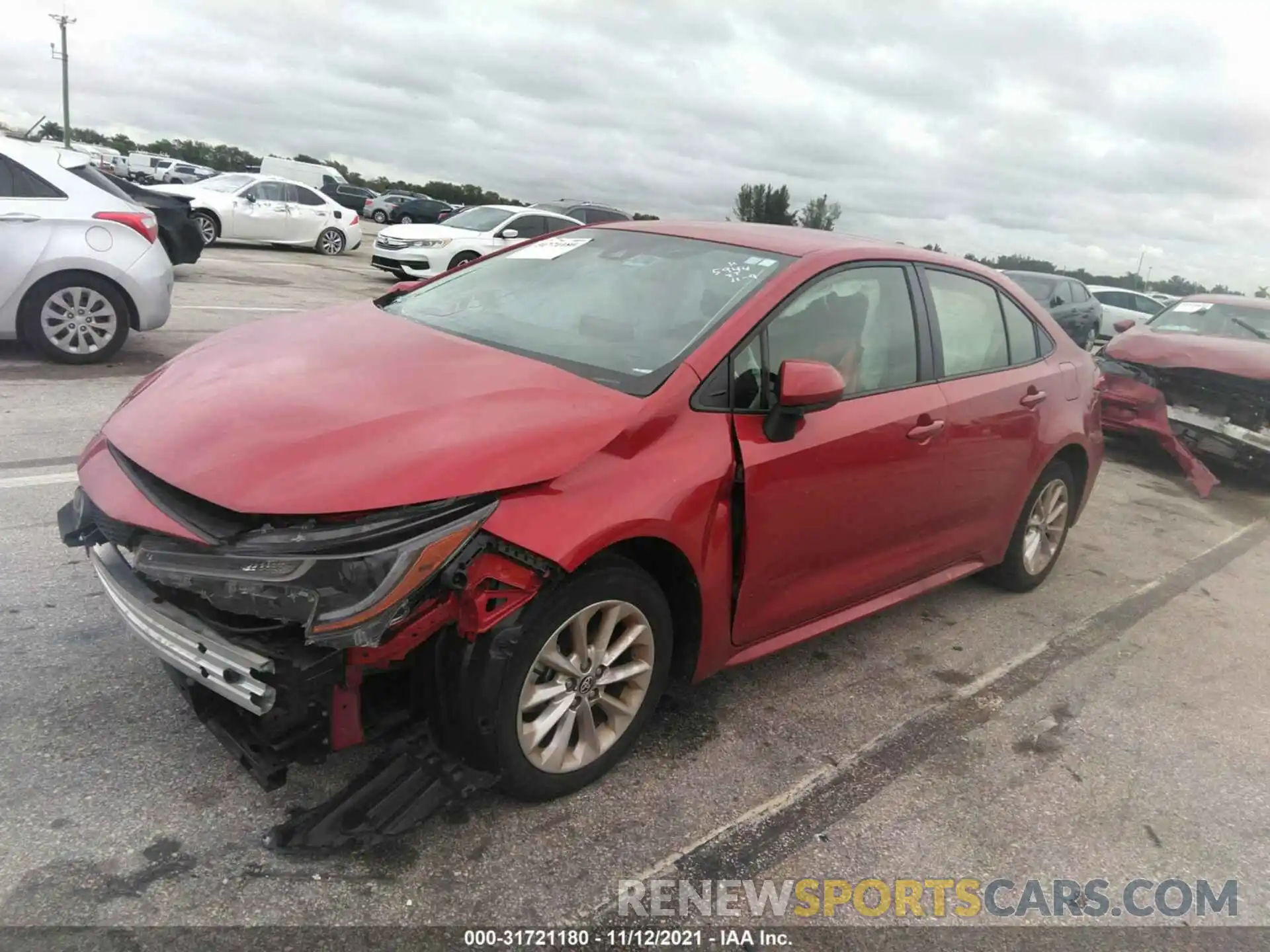 2 Photograph of a damaged car JTDVPMAE1MJ135944 TOYOTA COROLLA 2021