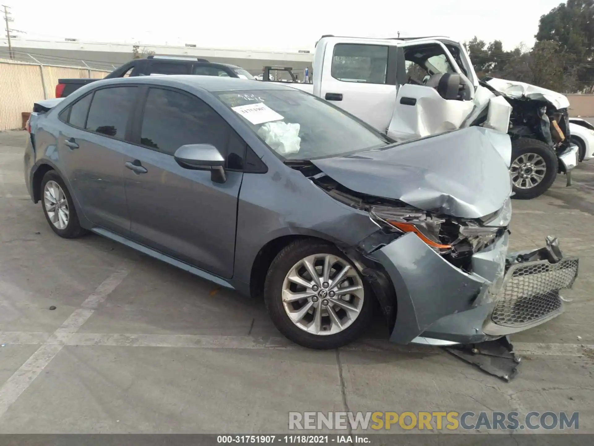 1 Photograph of a damaged car JTDVPMAE1MJ174419 TOYOTA COROLLA 2021