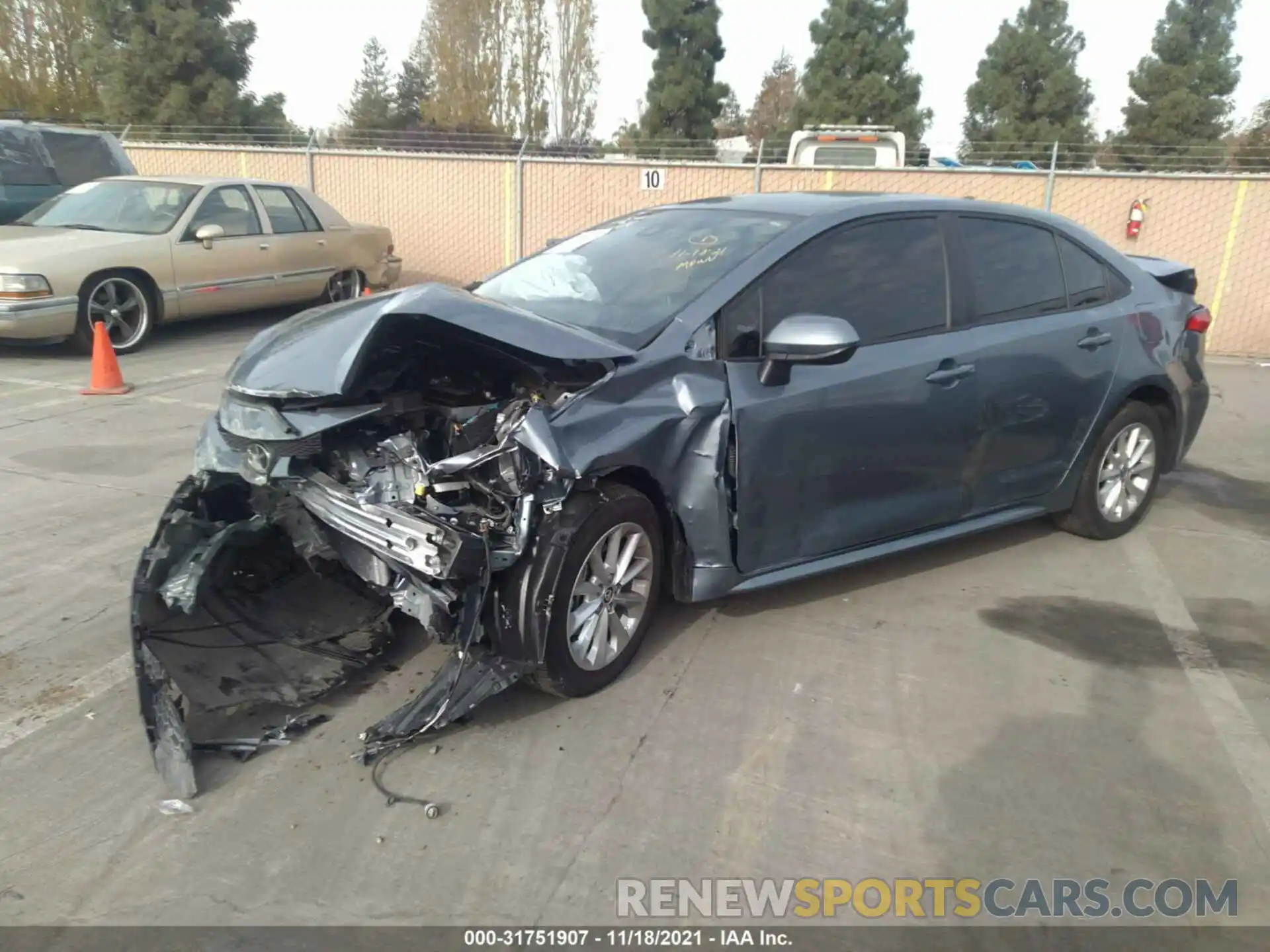 2 Photograph of a damaged car JTDVPMAE1MJ174419 TOYOTA COROLLA 2021