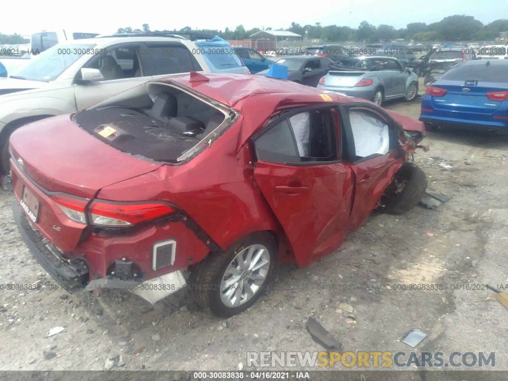 4 Фотография поврежденного автомобиля JTDVPMAE2MJ119557 TOYOTA COROLLA 2021