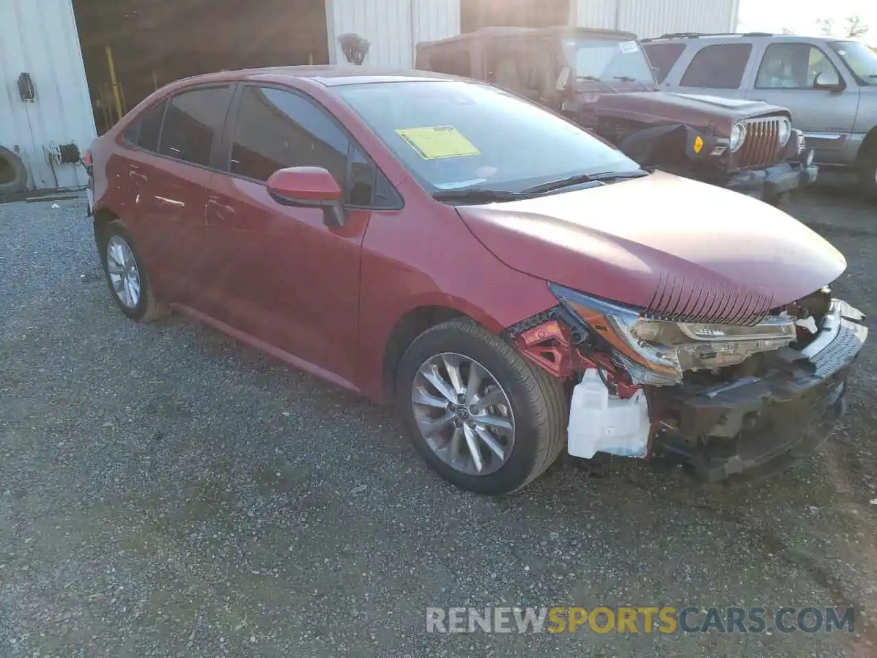 1 Photograph of a damaged car JTDVPMAE2MJ148220 TOYOTA COROLLA 2021