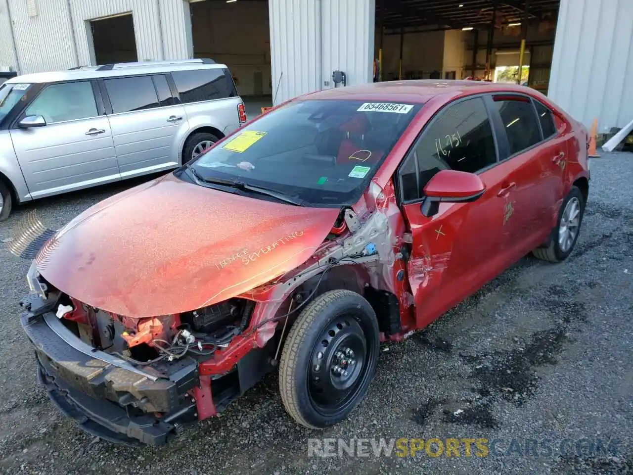 2 Photograph of a damaged car JTDVPMAE2MJ148220 TOYOTA COROLLA 2021