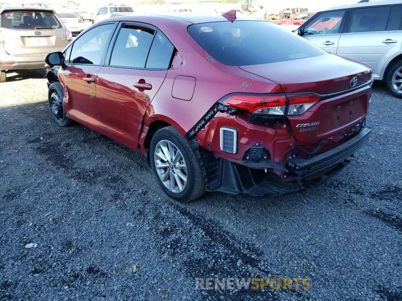 3 Photograph of a damaged car JTDVPMAE2MJ148220 TOYOTA COROLLA 2021