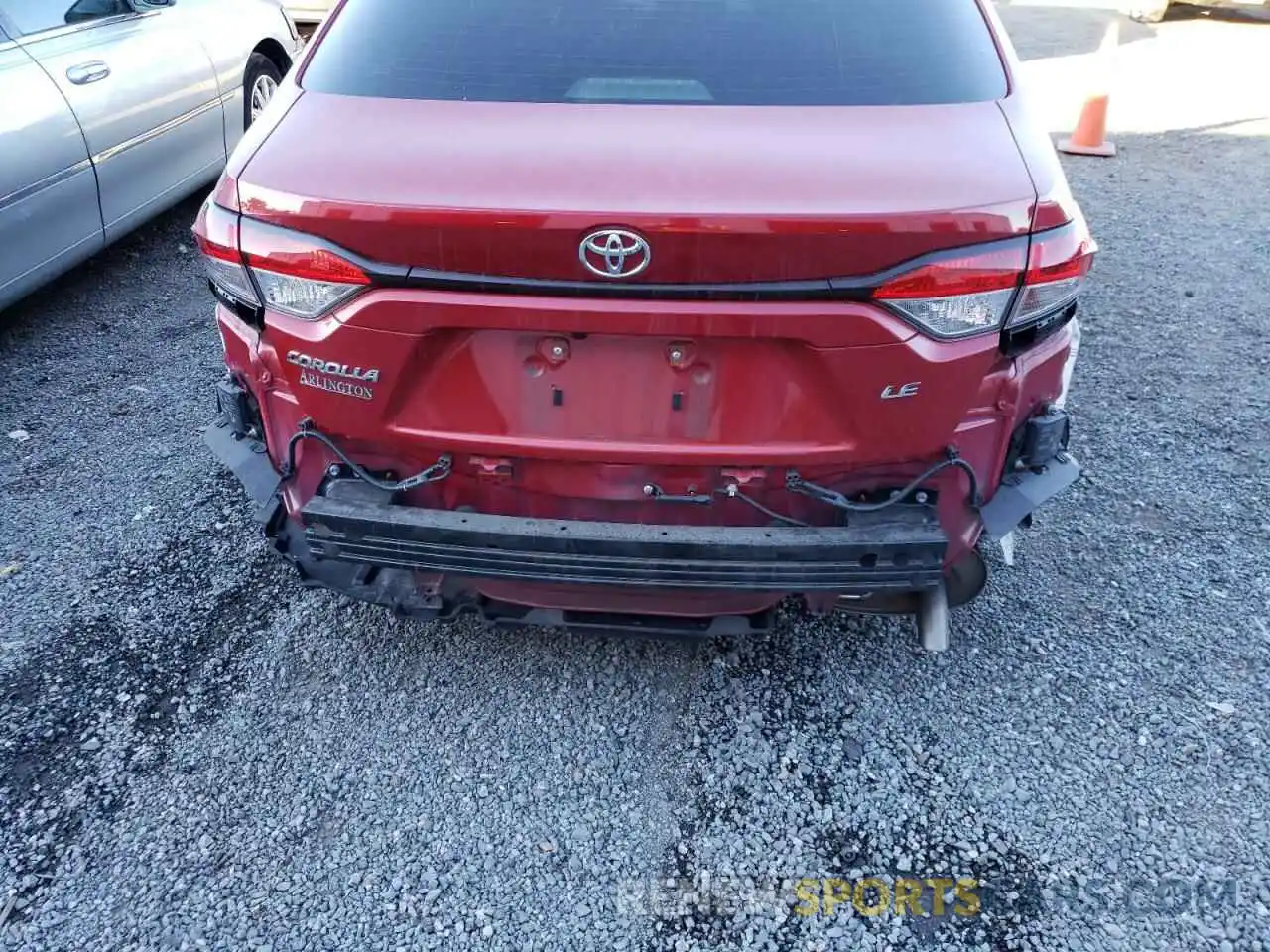 9 Photograph of a damaged car JTDVPMAE2MJ148220 TOYOTA COROLLA 2021