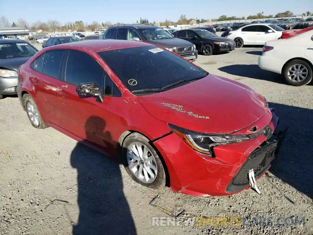 1 Photograph of a damaged car JTDVPMAE3MJ132558 TOYOTA COROLLA 2021