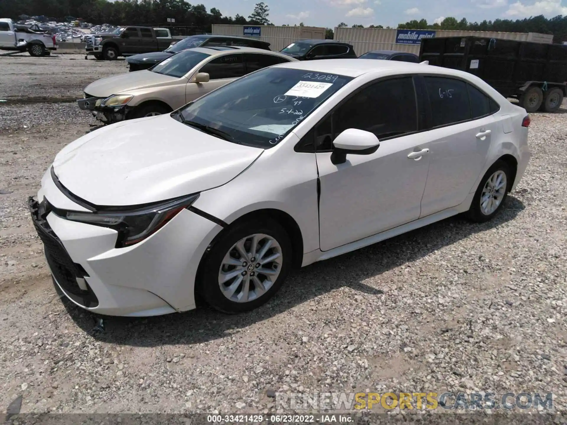 2 Photograph of a damaged car JTDVPMAE4MJ123089 TOYOTA COROLLA 2021