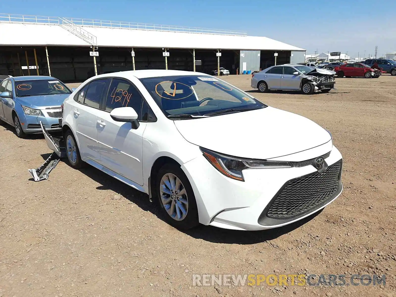 1 Photograph of a damaged car JTDVPMAE4MJ144072 TOYOTA COROLLA 2021