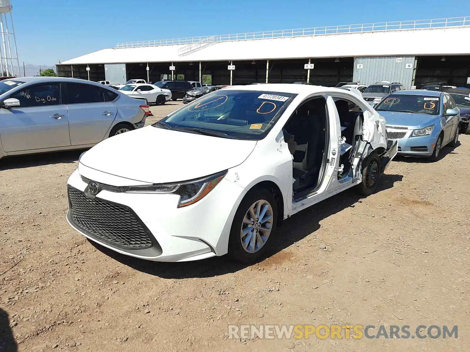 2 Photograph of a damaged car JTDVPMAE4MJ144072 TOYOTA COROLLA 2021