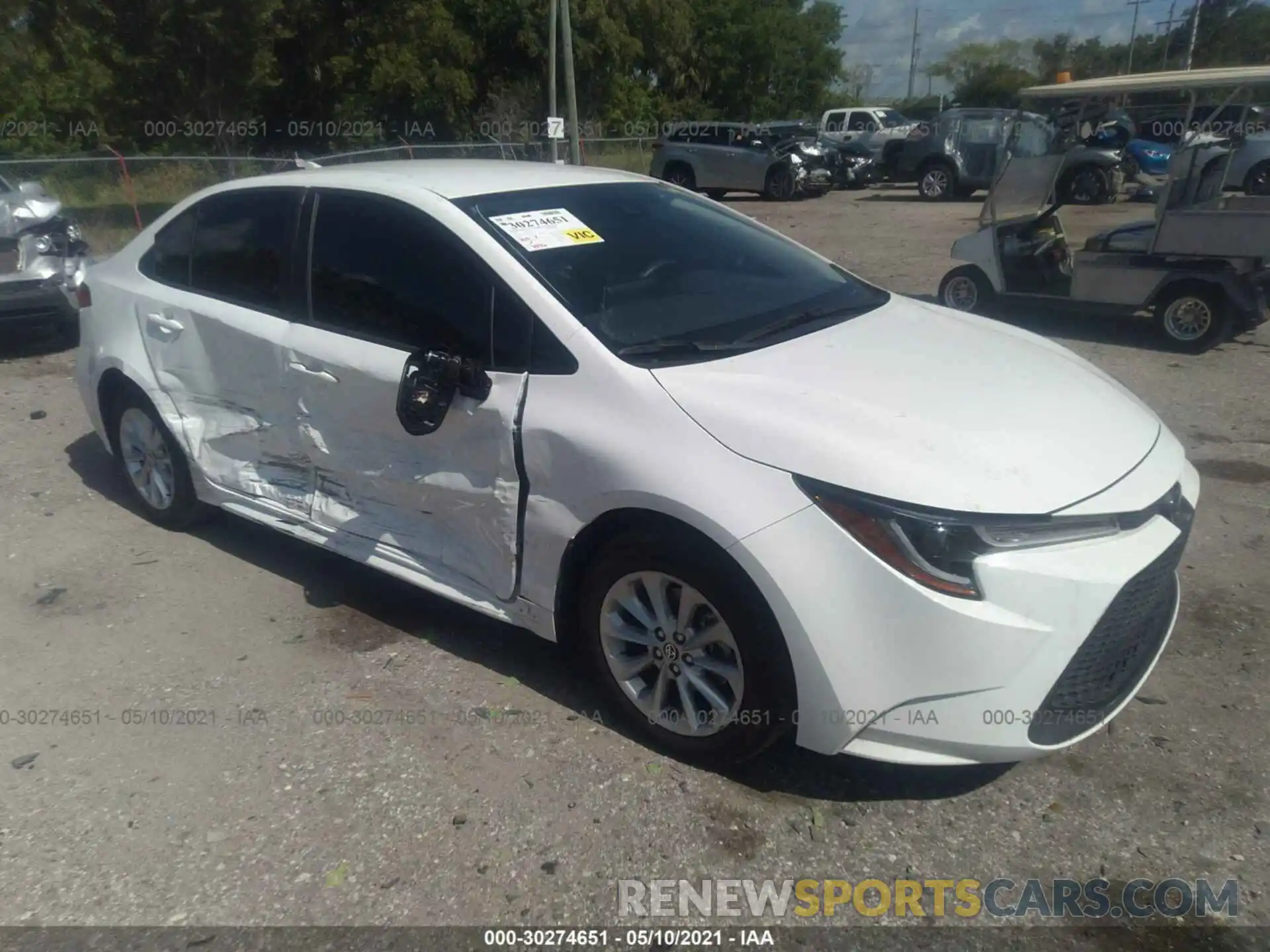 1 Photograph of a damaged car JTDVPMAE5MJ123425 TOYOTA COROLLA 2021