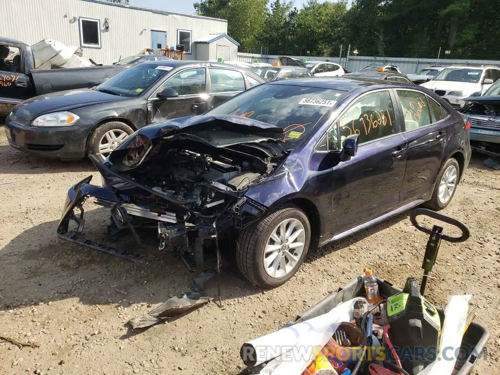 2 Photograph of a damaged car JTDVPMAE5MJ129595 TOYOTA COROLLA 2021