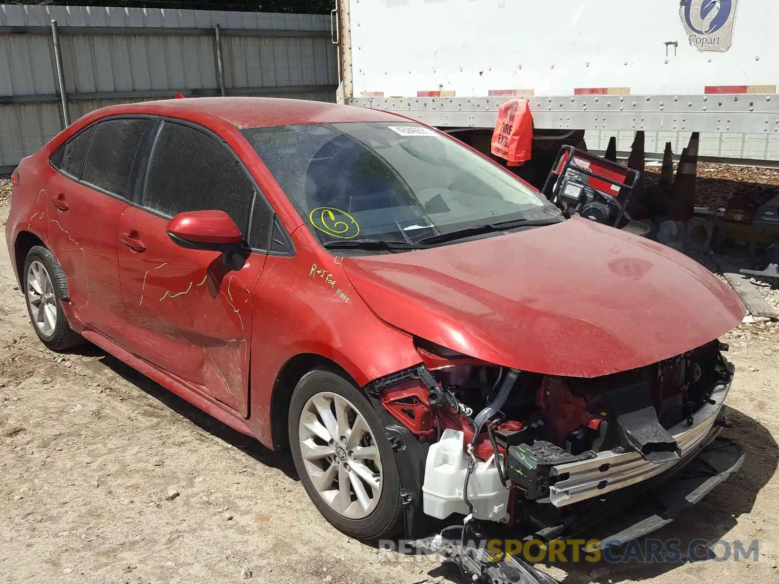 1 Photograph of a damaged car JTDVPMAE5MJ130522 TOYOTA COROLLA 2021