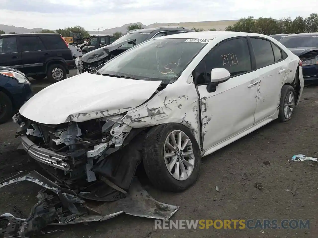 2 Photograph of a damaged car JTDVPMAE5MJ152178 TOYOTA COROLLA 2021