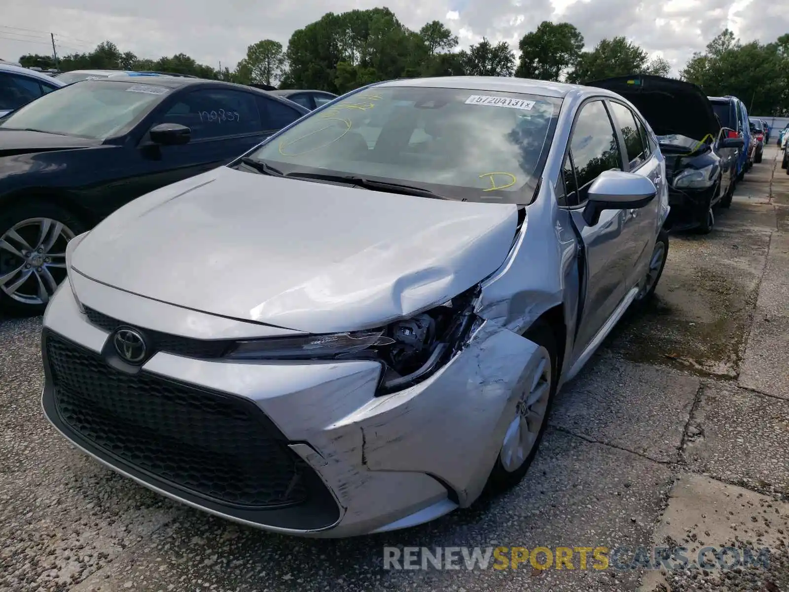 2 Photograph of a damaged car JTDVPMAE6MJ130206 TOYOTA COROLLA 2021