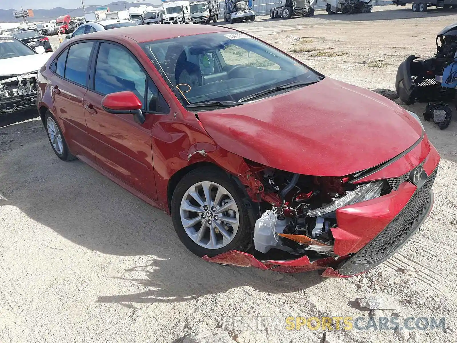 1 Photograph of a damaged car JTDVPMAE6MJ135860 TOYOTA COROLLA 2021