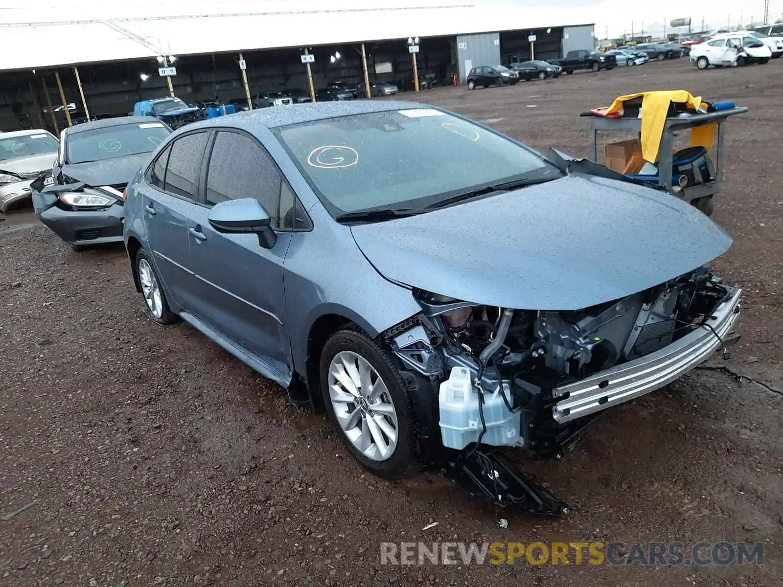 1 Photograph of a damaged car JTDVPMAE7MJ124673 TOYOTA COROLLA 2021