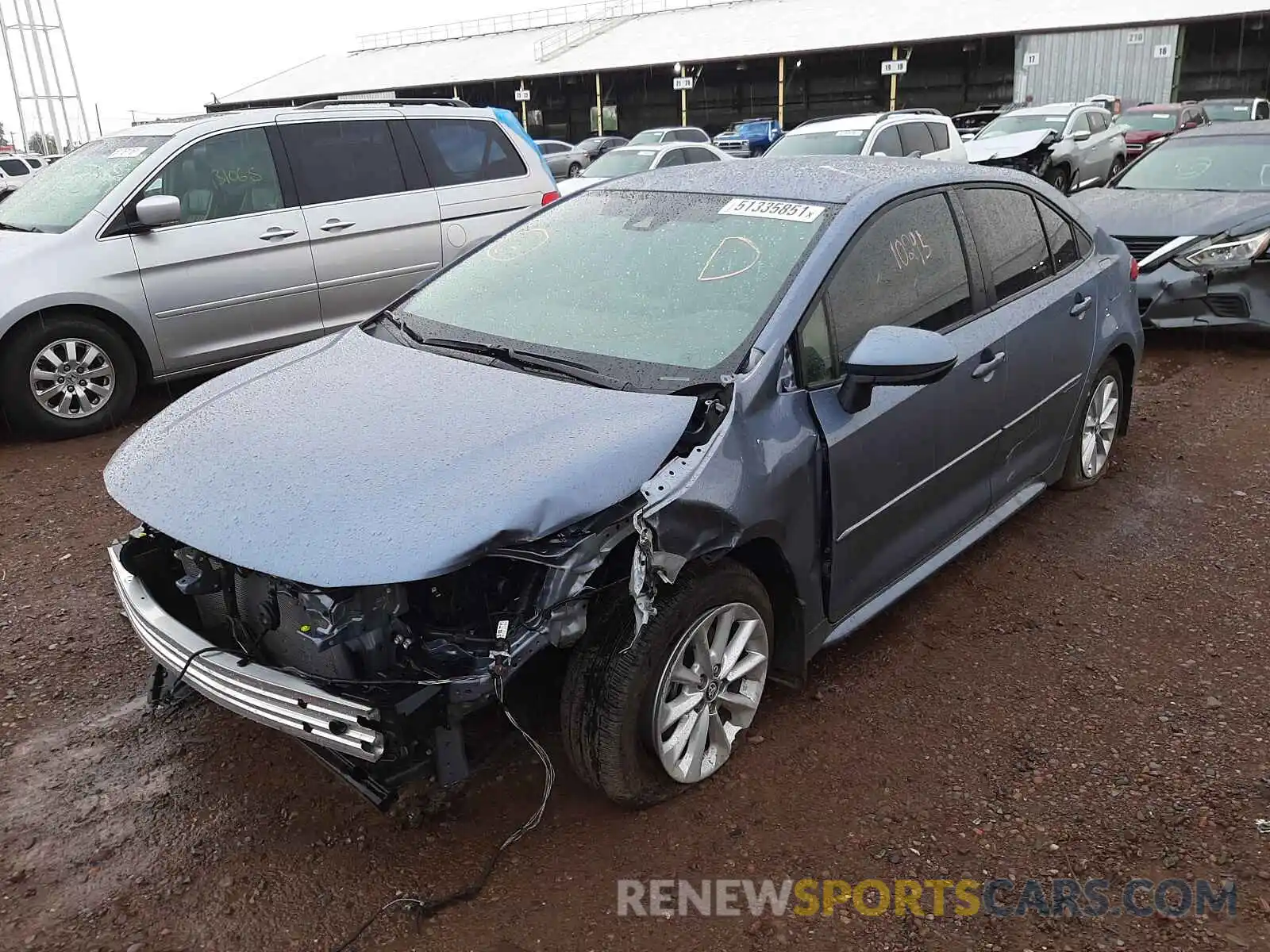 2 Photograph of a damaged car JTDVPMAE7MJ124673 TOYOTA COROLLA 2021